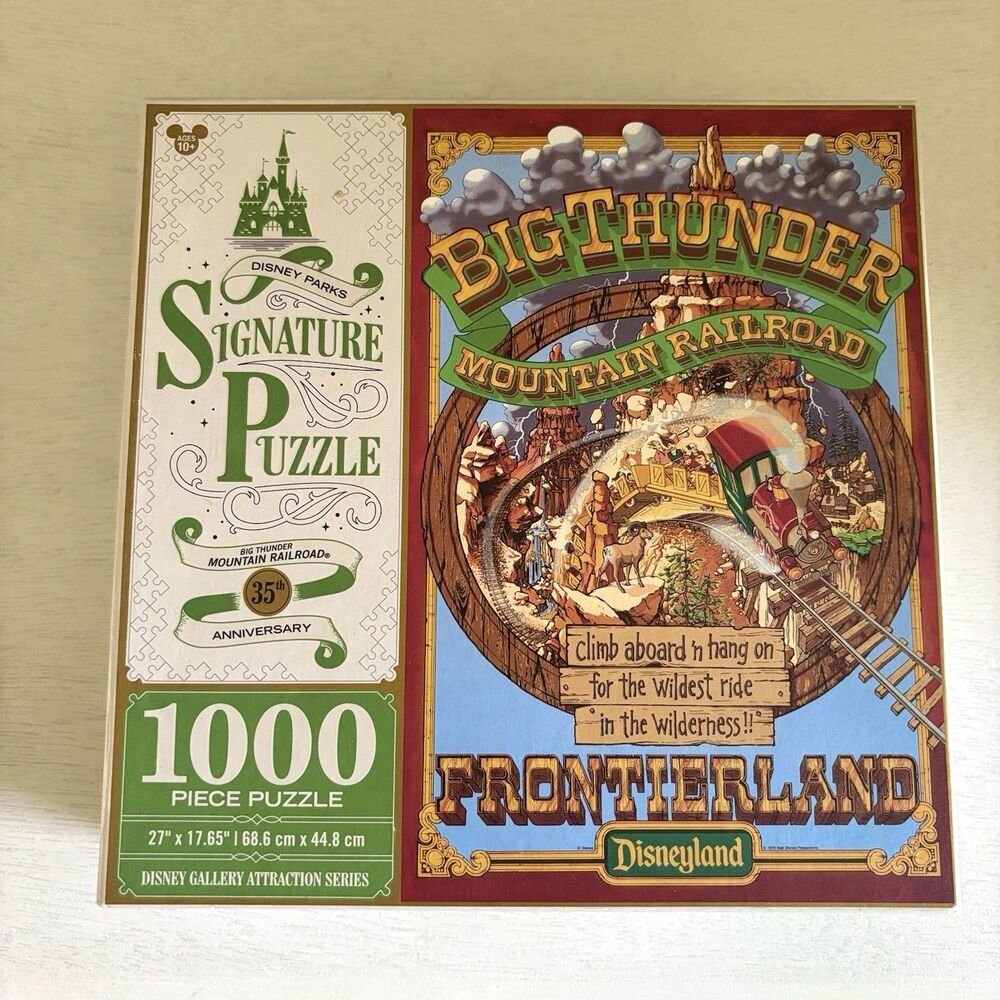Disney Parks Signature Puzzle Big Thunder Mtn Railroad 35th Anniversary 1000 Pcs